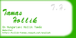 tamas hollik business card